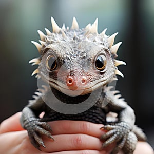 an image of a lizard with it's eyes wide open