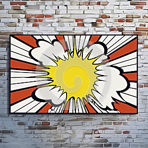 AI generated comic panel explosion