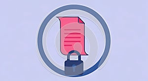 Secure Document Illustration: Data Protection Concept
