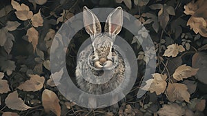 AI generated illustration of a cute rabbit in a storybook style