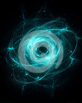 Turquoise Quantum Data Vortex Forming Artificial Intelligence Core