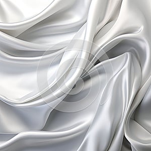 AI generated illustration of a gray satin wrinkled fabric