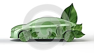 AI generated illustration of green sedan