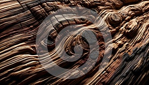 AI generated illustration of An image of a circular cross-section of a tree trunk,