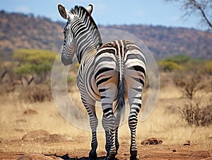 Zebra back view