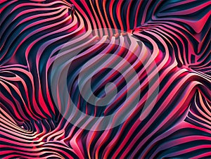 AI generated illustration of an iridescent pink and black vaporwave art background for tiling