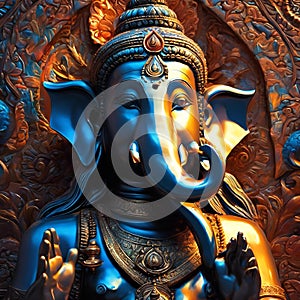 AI generated illustration of Lord Ganesha effortlessly eradicates obstacles