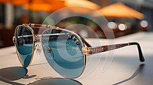 AI generated illustration of luxury sunglasses