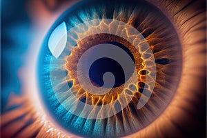 AI-generated illustration of a macro eye