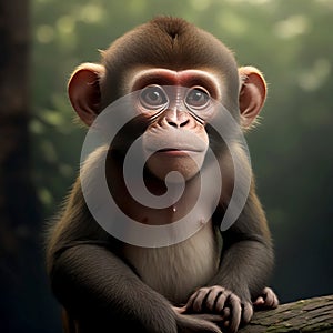 AI generated illustration of the monkey