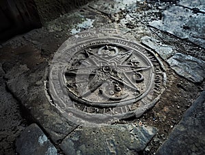 AI generated illustration of occult symbols