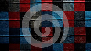 AI generated illustration of a plaid pattern in the style of textured canvases, carpetpunk