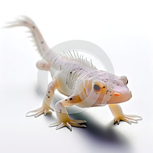 An AI generated illustration of a portrait of an enchanting axolotl (Ambystoma mexicanum)