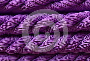 AI generated illustration of purple bags with a length of purple rope draped across them