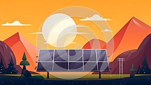 AI generated illustration of solar farm