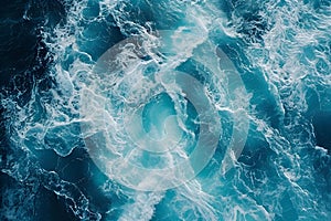 AI generated illustration of swirling blue and white water below