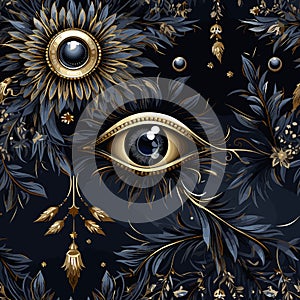 AI generated illustration of a third evil eye pattern