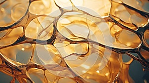 AI generated illustration of a transparent glass panel, covered in a vibrant patterned background