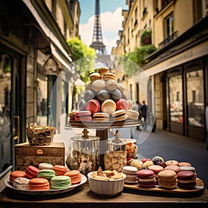 AI generated illustration of a tray with an assortment of delicious pastries