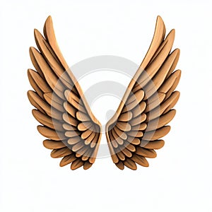 AI-generated illustration of two angel wings on a white background