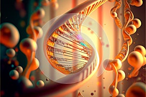 AI generated illustration of two polynucleotide chains coiling around each other