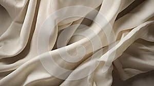 AI generated illustration of white fab draped to create a luxurious look on a bed