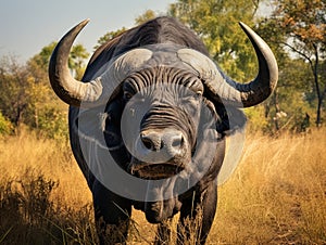 Ai Generated illustration Wildlife Concept of African Buffalo - Botswana