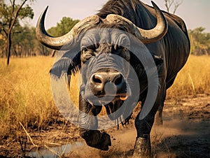 Ai Generated illustration Wildlife Concept of African Buffalo - Botswana