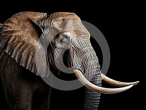 Ai Generated illustration Wildlife Concept of African Elephant