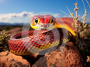 Ai Generated illustration Wildlife Concept of Arizona Longnose Snake
