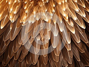 Ai Generated illustration Wildlife Concept of Bald Eagle Wing Feathers Background