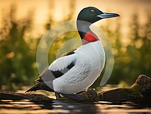 Ai Generated illustration Wildlife Concept of Common Loon XII (Gavia immer)