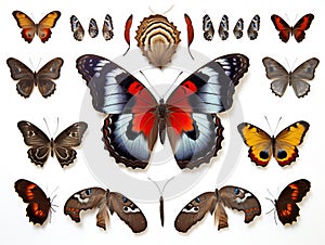 Ai Generated illustration Wildlife Concept of Composite of Peacock butterfly