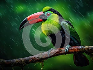 Ai Generated illustration Wildlife Concept of Crimson Rumped Toucanet