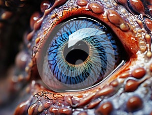 Ai Generated illustration Wildlife Concept of Eye of Octopus