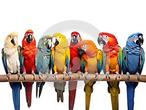 Ai Generated illustration Wildlife Concept of Goup of parrots