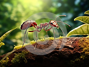 Ai Generated illustration Wildlife Concept of Leafcutter Ant