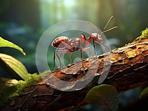 Ai Generated illustration Wildlife Concept of Leafcutter Ant