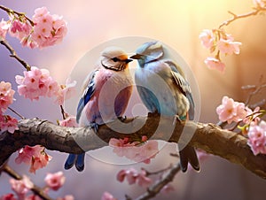 Ai Generated illustration Wildlife Concept of Love Whisper