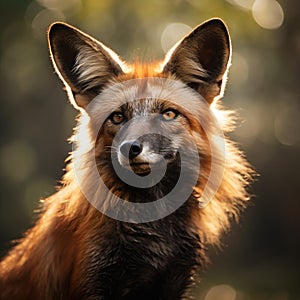 Ai Generated illustration Wildlife Concept of Maned wolf