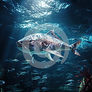 Ai Generated illustration Wildlife Concept of Saw fish