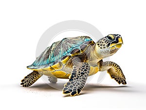 Ai Generated illustration Wildlife Concept of Sea turtle isolated
