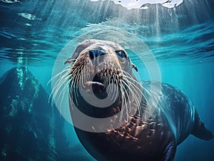 Ai Generated illustration Wildlife Concept of Sealion