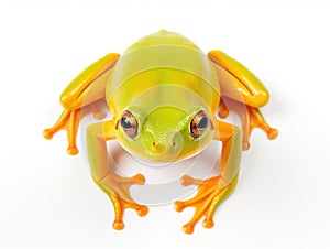 Ai Generated illustration Wildlife Concept of Tree frog on white background