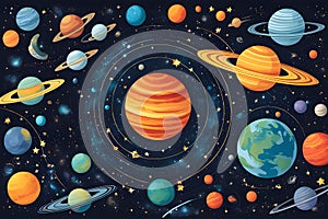 AI Generated- illustrations for the concept of physics on the topic of Astrophysical Adventures