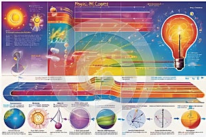 AI generated illustrations for the concept of physics on the topic of Energy Explorations