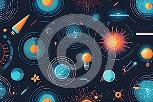 AI generated illustrations for the concept of physics on the topic of Energy Explorations