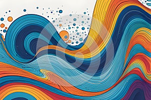AI Generated- illustrations for the concept of physics on the topic of Fluid Dynamics