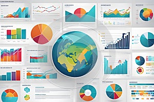 AI Generated-illustrations for the concept of physics on the topic of Global Market Trends