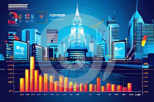 AI Generated-illustrations for the concept of physics on the topic of Indian Stock Exchange